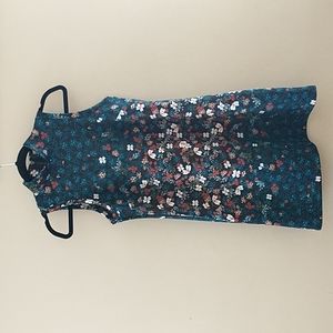 BCBG A-line Mock Neck Floral Mini Dress  XS